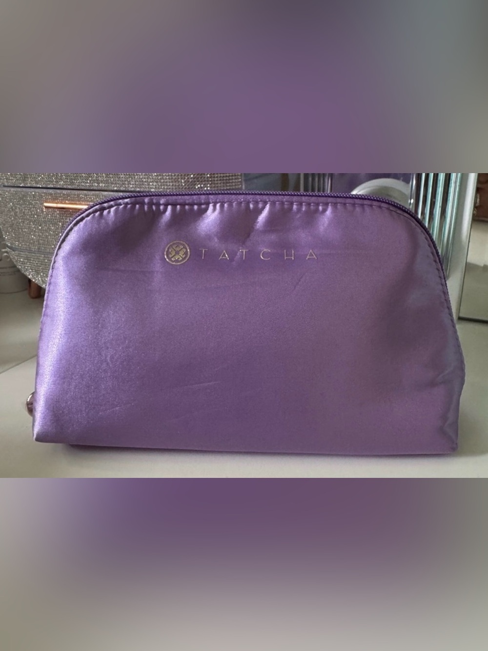 Tatcha Makeup Bag Purple Luxury Makeup Bag Skincare Bag Travel Bag
